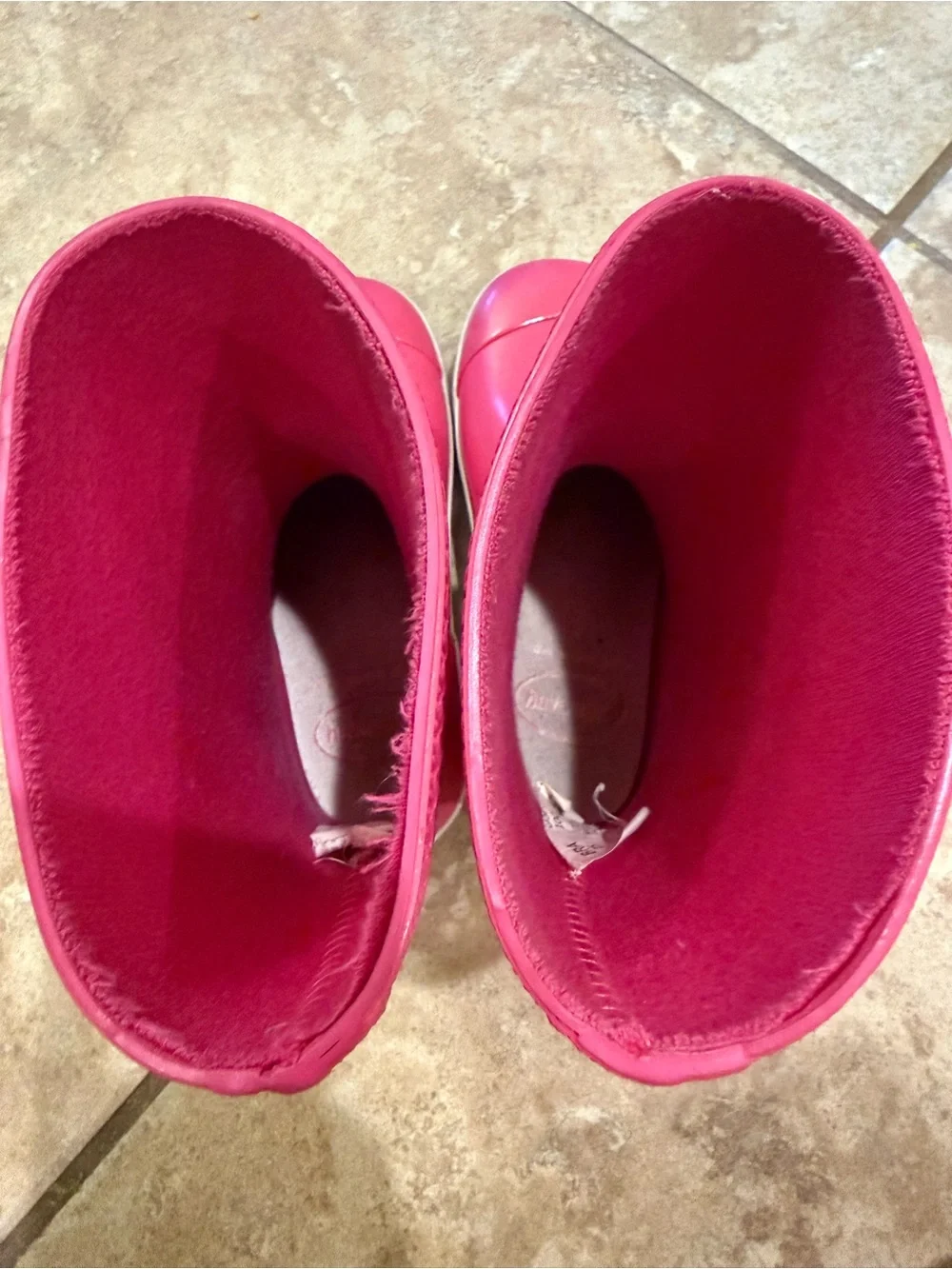 Havaianas Girls Hot Pink Rubber Rainboots size 10C